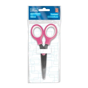 Tesoura Escolar 13cm Rosa T402 TILIBRA