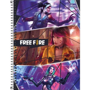 CADERNO UNIVERSITARIO 16 MATERIAS 256FLS FREE FIRE TILIBRA