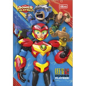 CADERNO BROCHURA PEQUENO 1/4 80FLS POWER PLAYERS TILIBRA