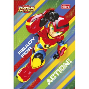 CADERNO BROCHURA PEQUENO 1/4 80FLS POWER PLAYERS TILIBRA
