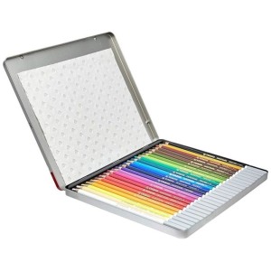 LAPIS DE COR 24 CORES LATA PROFISSIONAL CARBOTHELLO 1424-6 STABILLO