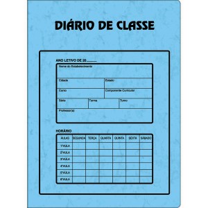 Diario Classe Bimestral Azul Com 8 Folhas TILIBRA