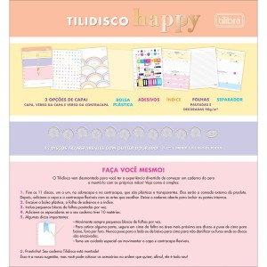CADERNO UNIVERSITARIO 1 MATERIA 80FLS TILIDISCO HAPPY TILIBRA
