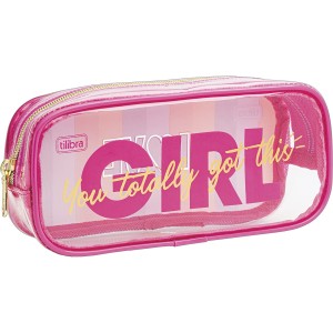 ESTOJO SIMPLES GRANDE LOVE PINK TILIBRA