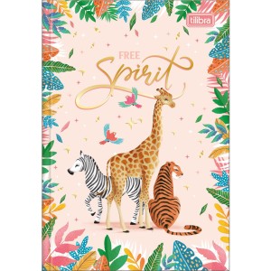 CADERNO BROCHURA PEQUENO 1/4 80FLS JUNGLE HEART TILIBRA