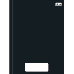 Caderno Brochura Universitario 80 Folhas Preto Capa Dura Pepper TILIBRA