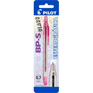 Caneta Esferografica 0.7mm BP-S GLASS Vermelha Blister PILOT