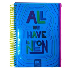 CADERNO UNIVERSITARIO 10 MATERIAS 160FLS COLOR BUBBLE AZUL DAC