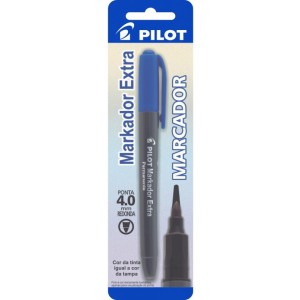 Pincel Permanente Redondo 4.0 Azul Markador Blister PILOT