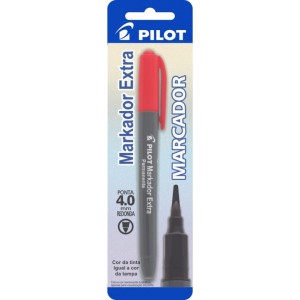 Pincel Permanente Redondo 4.0 Vermelho Markador Blister PILOT
