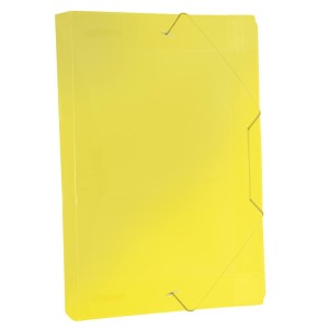 Pasta Plastico Aba Com Elastico Oficio 245X335mm Lombada 40mm Amarela Ref.504PP-AM DAC
