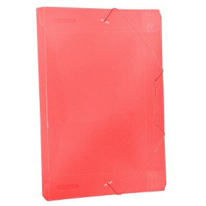 Pasta Plastica Aba Com Elastico Oficio 245X335mm Lombada 30mm Vermelha Ref.1023.VM ACP