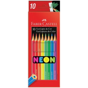 LAPIS DE COR 10 CORES PASTEL FABER CASTELL