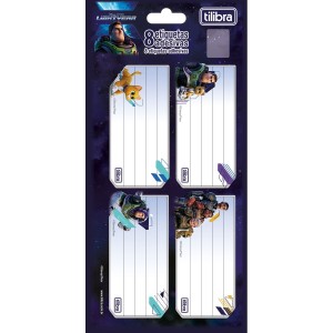ETIQUETA ESCOLAR C/8 UNIDADES LIGHTYEAR  TILIBRA