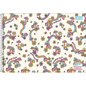 Caderno de Desenho Milimetrado 96fls D+ Feminino Capa Dura TILIBRA