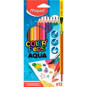 LAPIS DE COR 12 CORES TRIANGULAR AQUARELAVEL MAPED