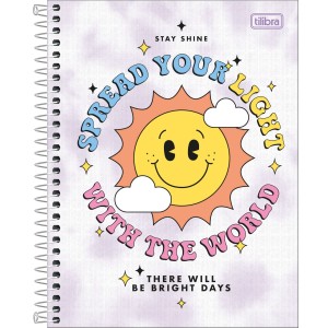 CADERNO COLEGIAL 1 MATERIA 80FLS GOOD VIBES TILIBRA