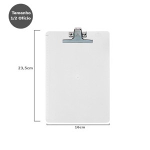 PRANCHETA ACRILICA 1/2 OF CRISTAL C/CLIPS METALICO REF.920.3 ACRIMET