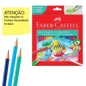 LAPIS DE COR C/24 CORES AQUARELAVEL FABER CASTELL