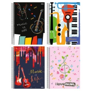 CADERNO MUSICA UNIVERSITARIO 80FLS SAO DOMINGOS