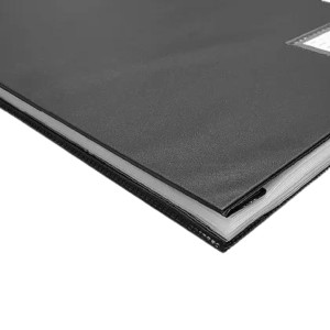 Pasta Catalogo Portfolio A3 50 Envelopes 0,15 Grosso Preta Com Visor Com Parafuso Ref.350.PR ACP
