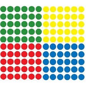 ETIQUETA DIAMETRO 19,0 - GRANDE - CORES - CARTELA ENTRE 20 ETIQUETAS UNIDADE