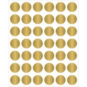 ETIQUETA DIAMETRO 12,0 OURO TP-12 C/210 ETIQUETAS MENNO