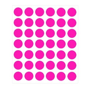 ETIQUETA BOLINHA DIÂMETRO 12,0 PINK TP-12 COM 350 TOK DE OURO