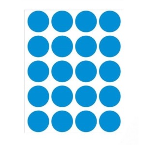 ETIQUETA BOLINHA DIÂMETRO 19,0 AZUL TP-19 COM 200 PIMACO
