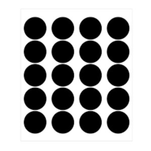 ETIQUETA BOLINHA DIÂMETRO 19,0 PRETO TP-19 COM 200 PIMACO