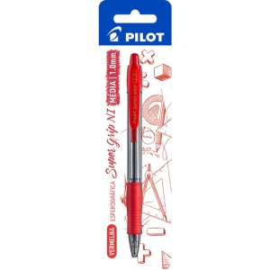 Caneta Esferografica 1.0mm BPS Super Grip Vermelho Blister PILOT