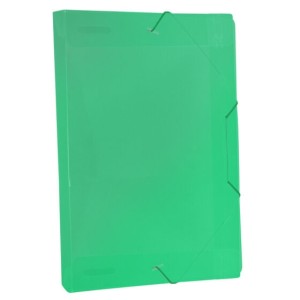 Pasta Plastica Aba Com Elastico Oficio 245X335mm Lombada 30mm Verde Ref.1023.VD ACP