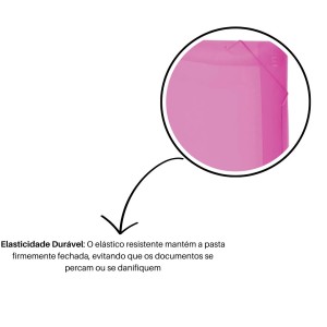 Pasta Plastica Aba Com Elastico Oficio 245X335mm Lombada 55mm Rosa Ref.1025.RS ACP