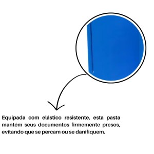 Pasta Plastica Poliondas Com Elastico Oficio 245X340mm Lombada 20mm Aazul KAZ