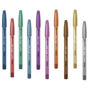 Caneta Gel 1.mm C/10 Cores Metalicas Trigel CIS