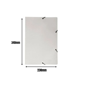 Pasta Papelao Aba Com Elastico Branca 230X340mm Fina Ref.2004.BR POLYCART