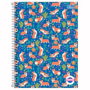 Caderno Universitario 16 Materias 256fls Pepper Feminino Capa Dura TILIBRA