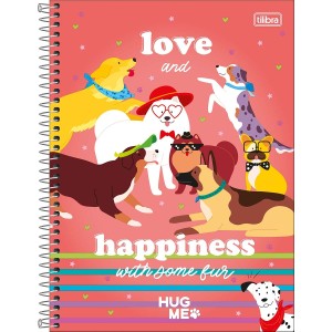 Caderno Universitario 10 Materias 160fls Hug Me Capa Dura TILIBRA