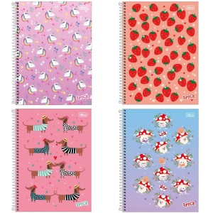 Caderno Universitario 1 Materia 80fls Spice Feminino Capa Dura TILIBRA