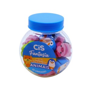 BORRACHA FANTASIA MINI ANIMAIS C/20 CIS