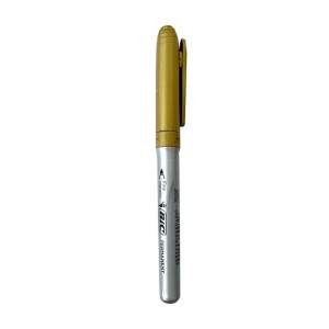 CANETA MULTIUSO PERMANENTE 1.1MM BIC MARKING METALICA OURO