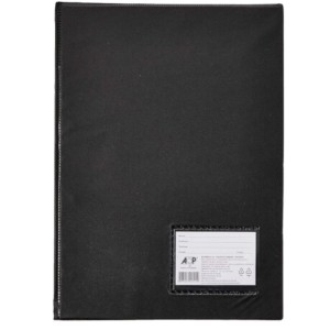 Pasta Catalogo Portfolio A3 50 Envelopes 0,15 Grosso Preta Com Visor Com Parafuso Ref.350.PR ACP