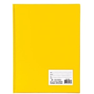 Pasta Catalogo Portfolio OF 10 Envelopes 0,06 Fino Amarelo Com Visor Com Colchetes Ref.1028AM DAC