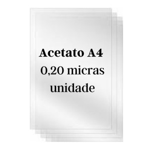 CAPA DE ACETATO A4 TRANSPARENTE - UNIDADE