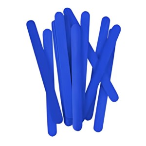 Palito De Sorvete Ponta Redonda  Azul Com 100 - KAZ