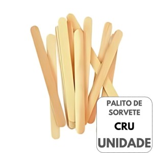 Palito Des Sorvete Ponta Redonda Natural Unidade