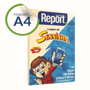 Papel Sulfite A4 75g 100 Folhas Amarelo - SENINHA REPORT