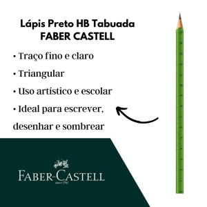 Lápis Preto HB Régua - FABER CASTELL