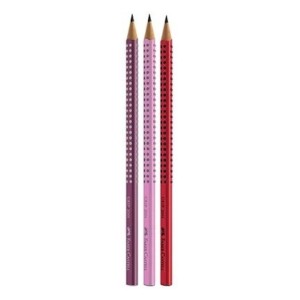 Lápis Preto HB Grip Com 3 Unidades - FABER CASTELL