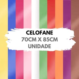 Papel Celofane 70X85cm Cores